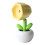 Veilleuse en pot de fleurs mini lampe de bureau jaune 11