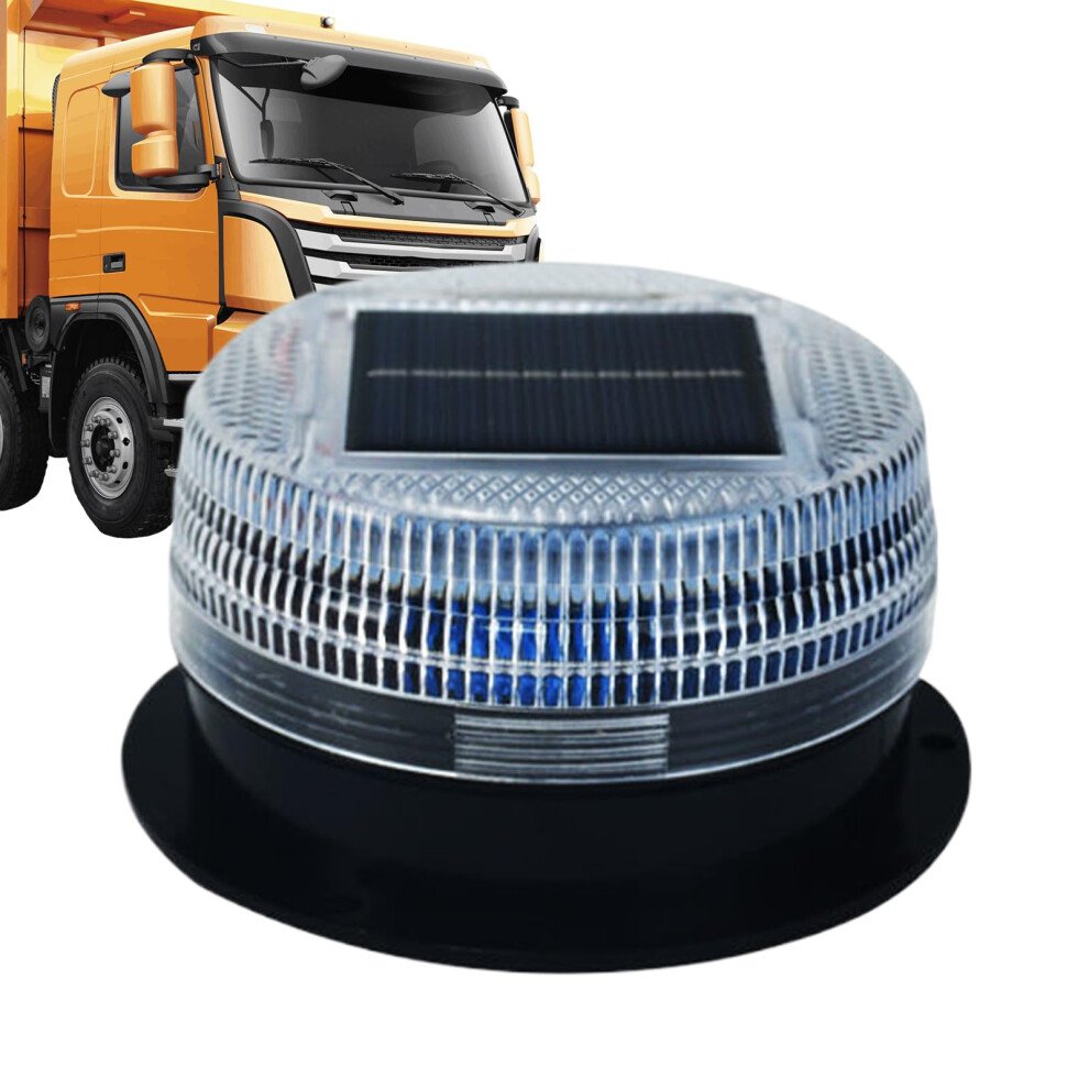 Solar Warning - Solar Powe Waterproof Strobe Beacon With Led Flashing S In And For Easy Installation Light/Red/Blue 9016109801630