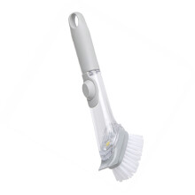 Brosse à casseroles à long manche avec distributeur automatique de savon