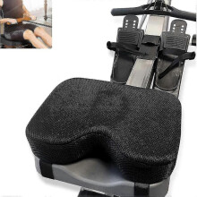Rowing Machine Seat Cushion, with Custom Memory Foam, Washable Cover And Straps - Rowing Machine Cushion Alternative - Rower Accessories