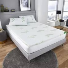 (Super King, 2 CM) Bamboo Memory Foam Mattress Topper 2cm or 4cm Ultra Soft Memory Foam Bed Mattress Toppers Single Double King Super King Sizes Available Bamb