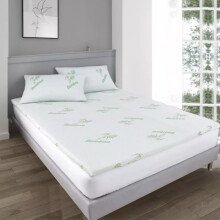 (Double, 4 CM) Bamboo Memory Foam Mattress Topper 2cm or 4cm Ultra Soft Memory Foam Bed Mattress Toppers Single Double King Super King Sizes Available Bamb