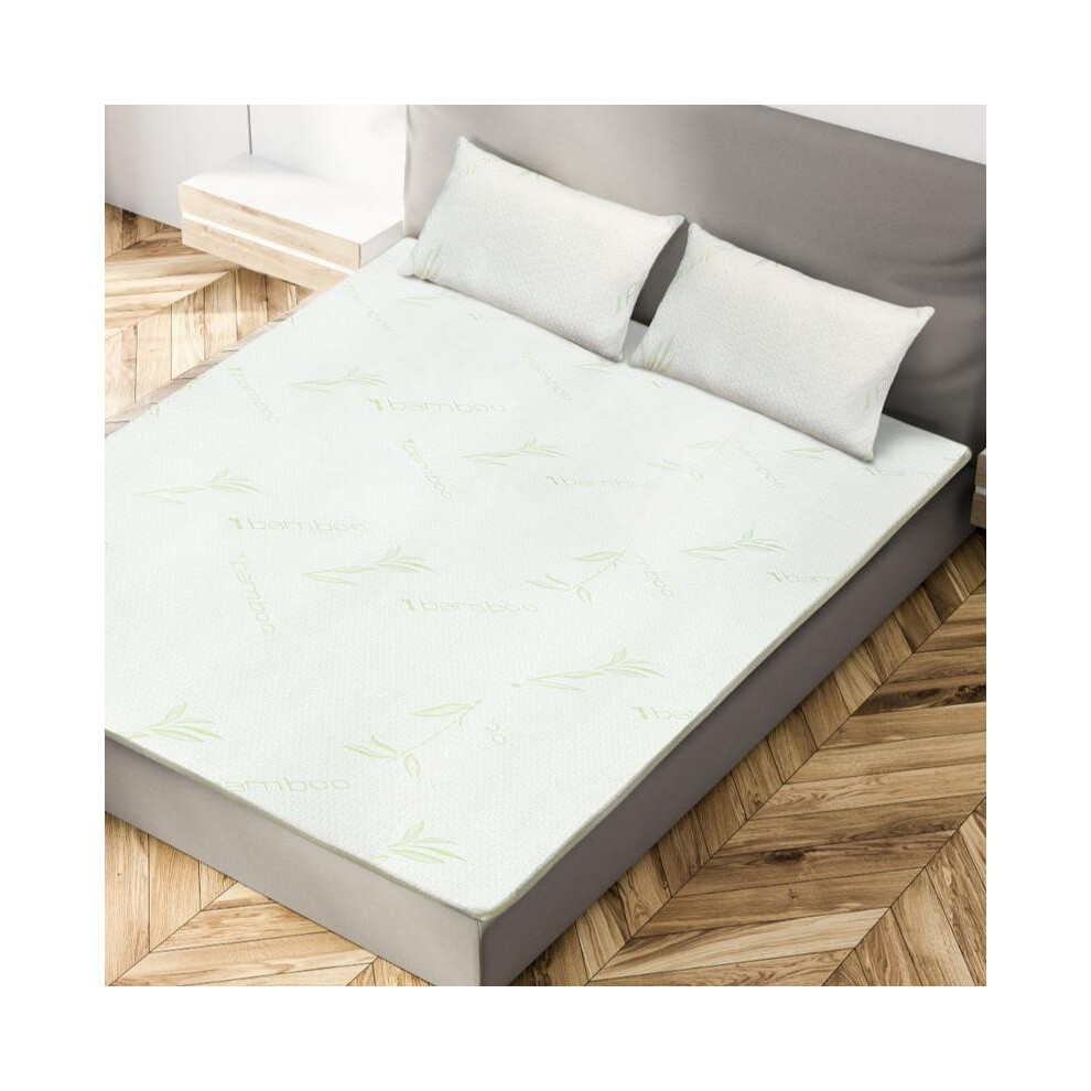 (Single, 2 CM) Bamboo Memory Foam Mattress Topper 2cm or 4cm Ultra Soft Memory Foam Bed Mattress Toppers Single Double King Super King Sizes Available-image-OPC-PKFD7ZW-NEW
