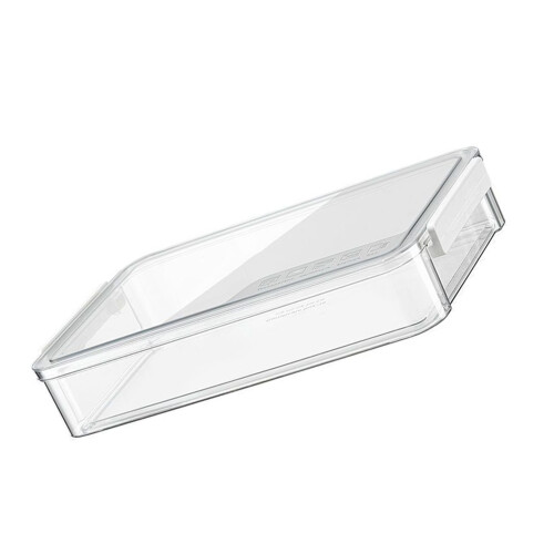 Transparent Plastic ID Storage Box with Latching Lid, Multi-Functional
