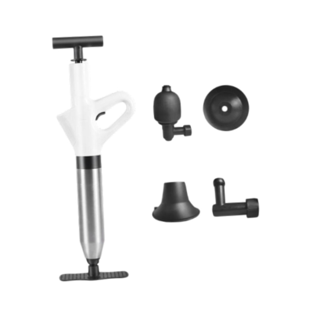 Toilet Plunger High Pressure Air Clog Remover Tool For Unclogging Drains, White Drain Cleaner For Clogged Pipes 6038364342225