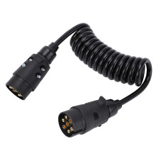 12V 24V Trailer Spring Wire 2M 7 Core Towing Coil for Cars Boats Campers