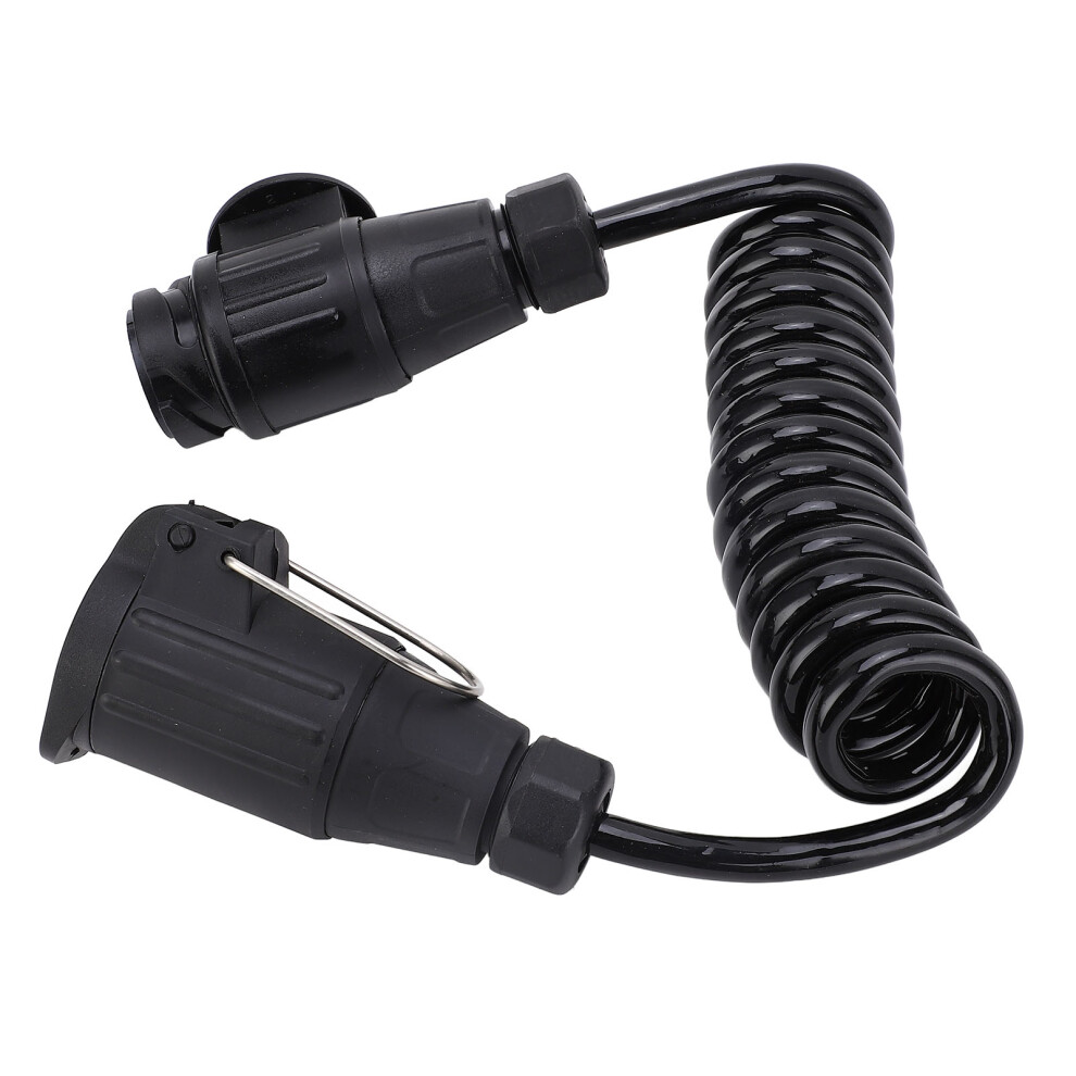 12/24V 13Pin Trailer Coiled Adapter With 6.6Ft Spring Wire For Rvs 3361349041022