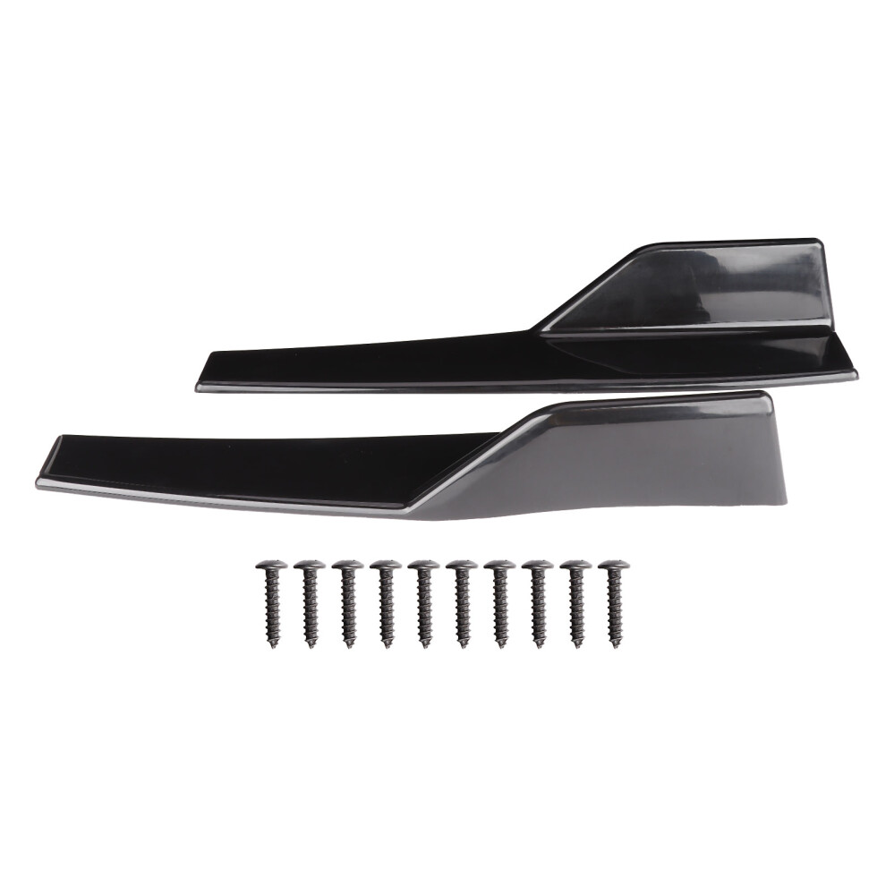 Pair Universal Side Skirt Rocker Splitter Side Black 8320539129334