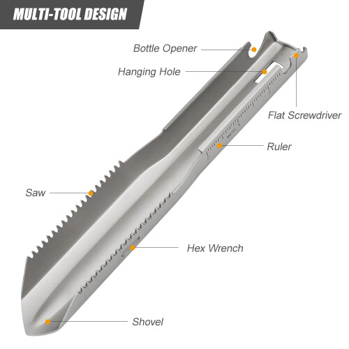 Ultralight Titanium Hand Shovel Multi Tool 2