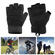 Herren Schwarze Adler Outdoor-Handschuhe Halbfinger Kletter- & Fitnesshandschuhe Größe M
