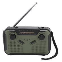 Radio de manivela 18650 2500mAh solar AM/FM de bolsillo