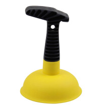 Plunger for Sink Drain Unclogging Tool 16.5x11x11CM TPR Material Yellow Toilet Cleaning Dredging Tool