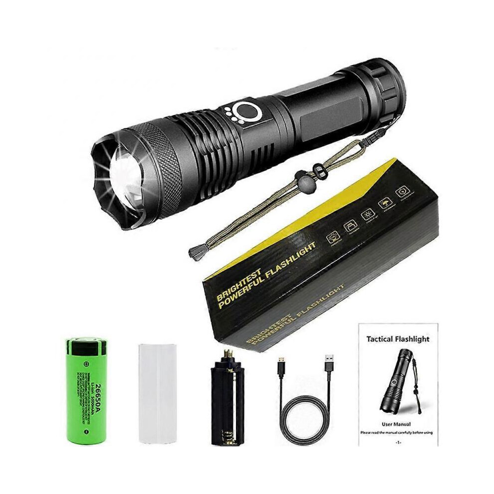 Rechargeable Flashlight,Handheld High Lumens Tactical Flashlight, Long Lasting