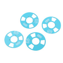 Durable DIY Blue Reel Cassette Tape with 4 Reels & 2 Wheels for Recording