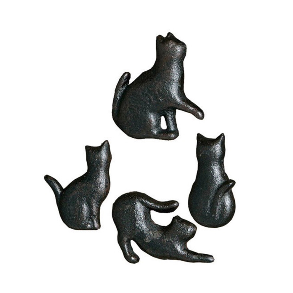 4Pcs Cats Shape Cabinet Knob Furniture Decorative Handle Iron 7627000094421