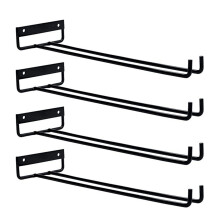 4 Pieces Under Cabinet Wine Glass Hanger Sturdy Iron