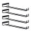 4 Pieces Under Cabinet Wine Glass Hanger Sturdy Iron 1