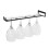 4 Pieces Under Cabinet Wine Glass Hanger Sturdy Iron 5