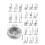 21PCS Crochet Locking Stitching Marker Charm Cardigan Shawl 3