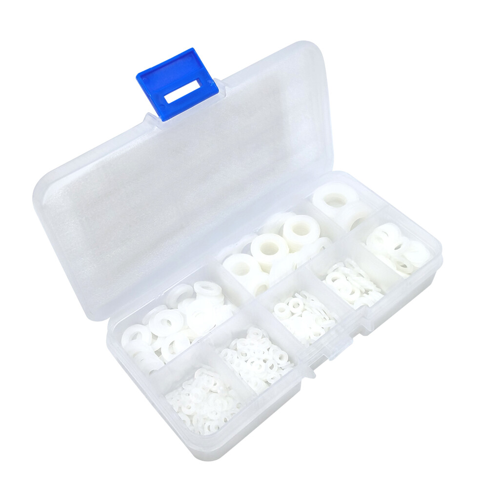 Pack Of 500 Nylon Washers Flat Spacer Assortment Set With 7627000095671