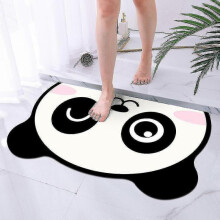 Bathroom Carpet Cartoon Cute Upholstered Bathroom Entrance Water Absorbent Anti-slip Mat (panda)