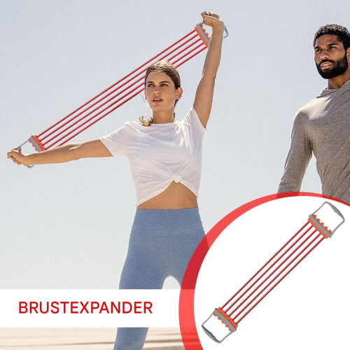 Resistance Ropes for Training - 5 Spring Adjustable Elastic Bands for Arm Exercise, Ergonomic Strength Training, Red 2