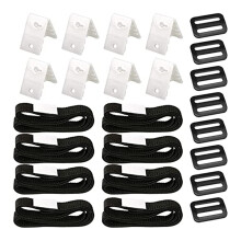 Pool Solar Tarpaulin Coil Clip Mounting Kit, Heavy-Duty Solar Cover Roll with Adjustable Ceiling Strap for Inground Pools