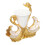 SwanBaseForkHolderSet 6F 13.8x13.3cm Gold Weiß 14