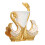 SwanBaseForkHolderSet 6F 13.8x13.3cm Gold Weiß 16
