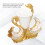 SwanBaseForkHolderSet 6F 13.8x13.3cm Gold Weiß 4