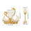 SwanBaseForkHolderSet 6F 13.8x13.3cm Gold Weiß 2