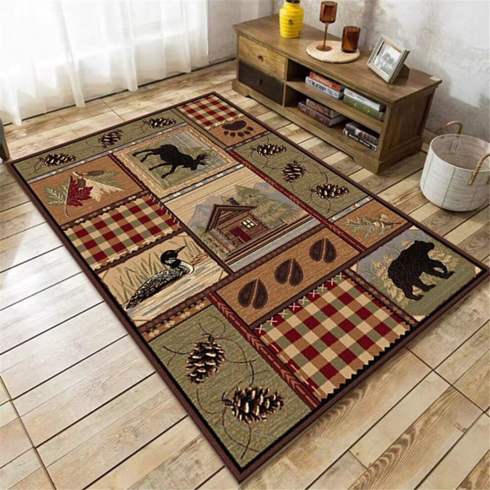 Carpet To Flooring Trim Easy To Clean Cartoon Area Rug 160X200cm For Kids Salon Kitchen Carpet Brown