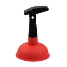 Kitchen Drain Plunger Powerful Unclogging Tool for Hair Blockages 16.5x11x11cm Red Easy Storage Sink and Bathroom Cleaner