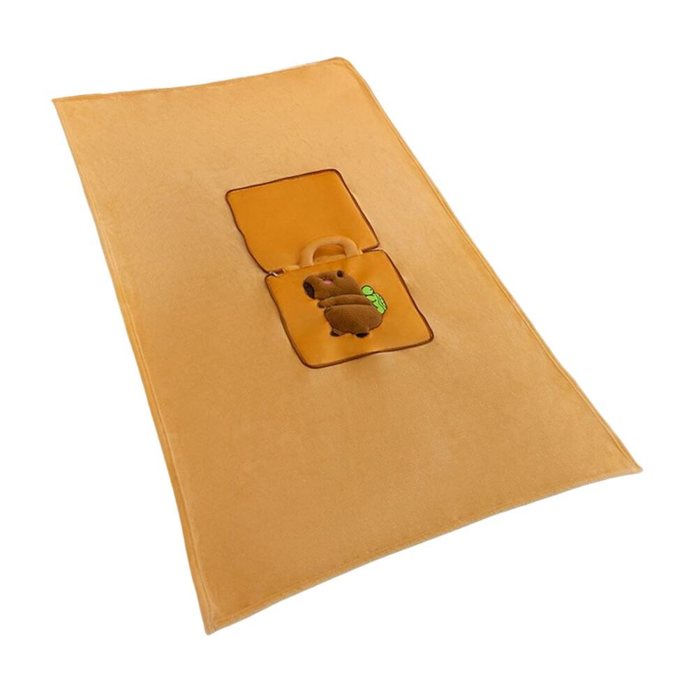 Multifunctional Capybara Pillow 2 in 1 Hand Warmer Blanket for Office Napping, Air Conditioning, Folding Turtle Design