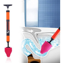 High Pressure Toilet Unblocker Plunger Kit, Air Drain Clog Remover Tool for Bathroom, Kitchen, and Bathtub Pipes