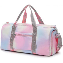 Duffel Bag for Girls Travel Weekender Bag Overnight Dance Duffle Bag with Shoes Compartment Wet Pocket