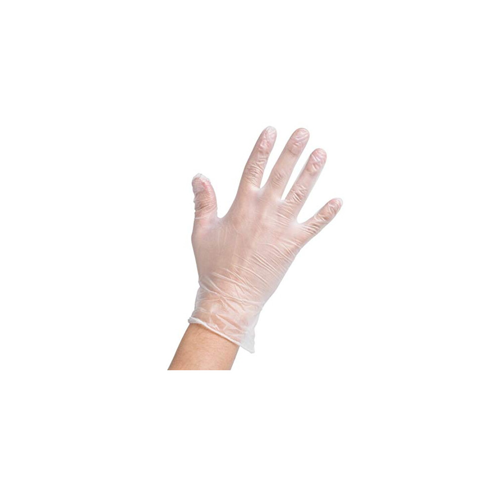 Disposable Vinyl Gloves Size Xl Clear - 100 Count Box (50 Pairs) - Aql 1.5, Ce Certified, Latex-Free 6038364344960