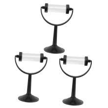 3pcs Large Optical Glass Prism Set 18x11CM Teaching Apparatus for Light Physics Experiment Black Color