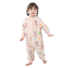 Baby Cartoon Long Sleeve Sleeping Bag with Feet for Toddlers, Animal Flannel Wearable Blanket, 0-3 Years, Type 1