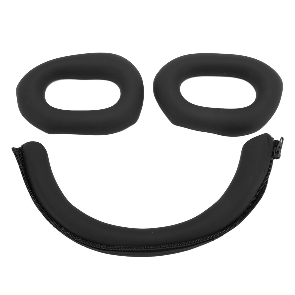 Silicone Earpads Cover Headband Set For Wh‑1000Xm5 Headphones Black 7651349050268