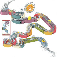 48pcs Baby Bath Toys, Water Slide Toy Track with Suction Cup, Toy Ducks, Water Toys for Bathtub, Bath Toys for Toddlers