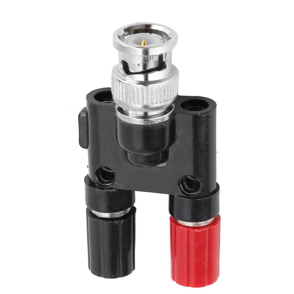 Bnc Male Plug To 4Mm Dual Banana Male Jack Socket Binding Post Adapter For Hf Radio Antennas, And Black/Red 6447073625497