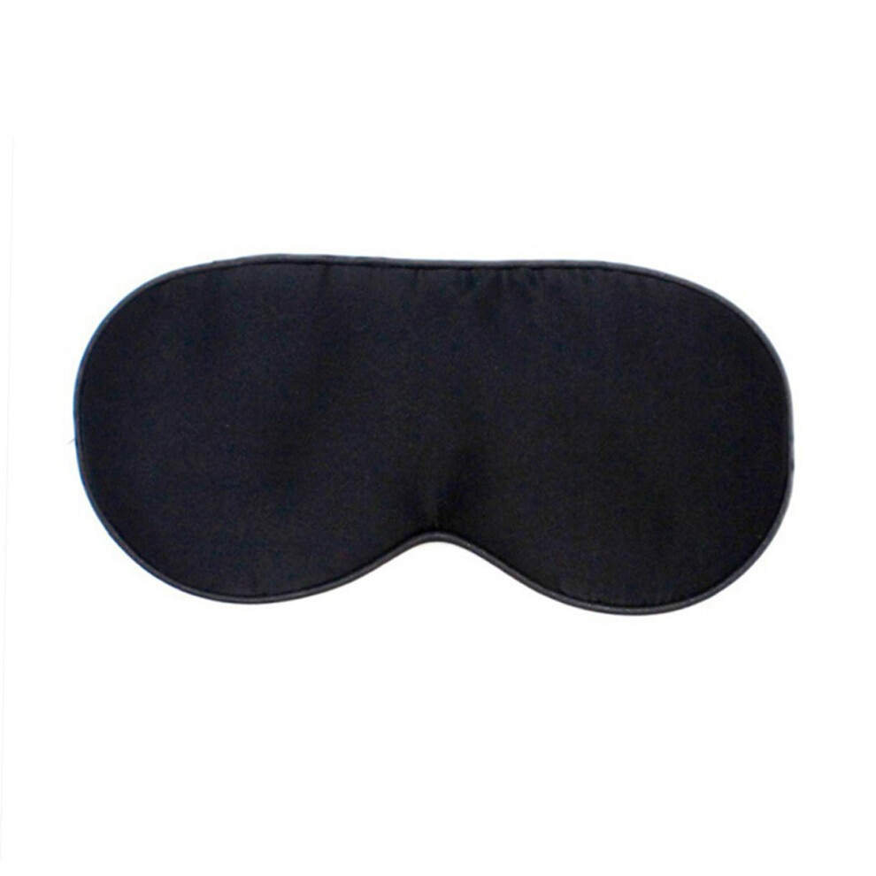 Black/Light Silk Sleeping Mask Adjustable Strap Natural Silk Eye Shade For Travel Nap Unisex Blocking