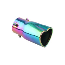 Tail Exhaust Pipe 2.5 Inch Heart Shape Stainless Steel Colorful Muffler Tips for Modified Cars Accessories