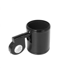 Universal Adjustable Cup Holder for Motorcycle Handlebar 22mm-32mm Compatible with Touring Road Softail Sportster Black