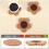 12Pcs Flower Style Cork Coasters Set Thick Cork Drink Coasters 3