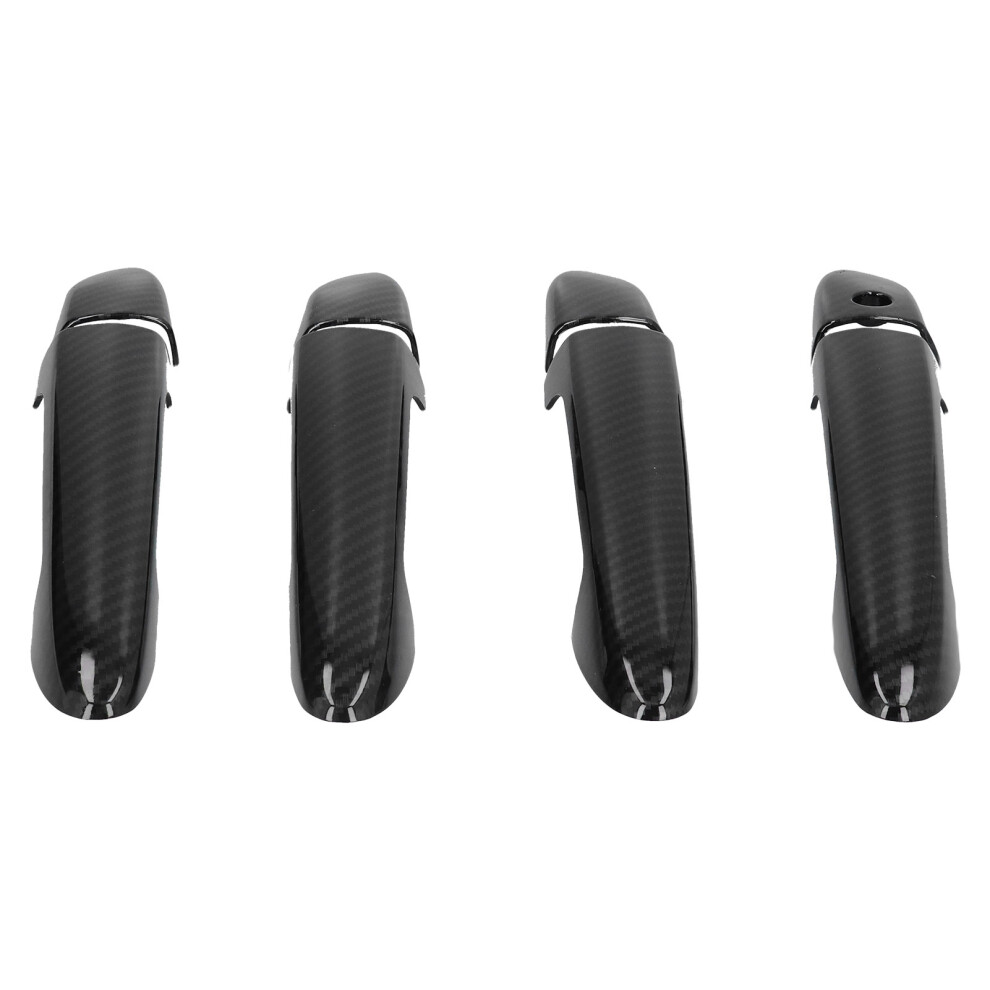 8Pcs Car Door Handle Trim Carbon Fiber Style 8320539132624