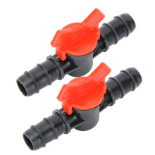 2 Stück 14mm Fish Tank Wasserflussregler Ventilanschluss Rot-Schwarz