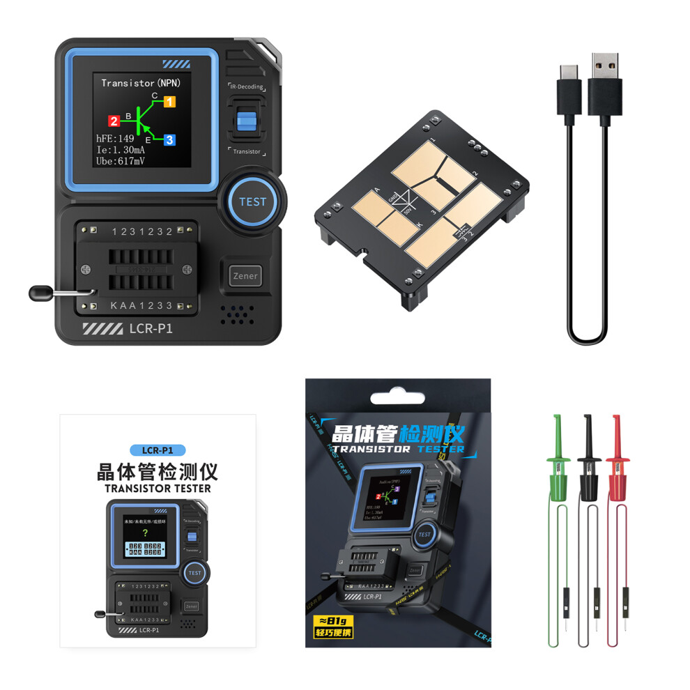 Precise Lcrp1 Transistor Component Tester Fully Color Display 7627000096074