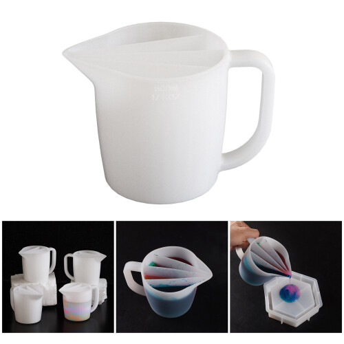 Multipurpose Sturdy Silicone Resin Mixing Cup with Handle Grips 1
